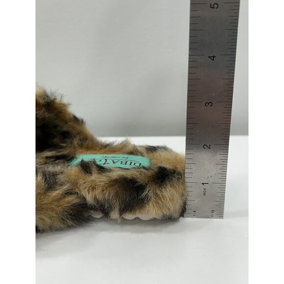 Diba True Cay Lee Size 7 Fuzzy Leopard Slipper Sandals Comfort New in Box - Picture 7 of 7